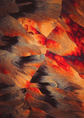 Abstract Mountainous Crystal Landscape