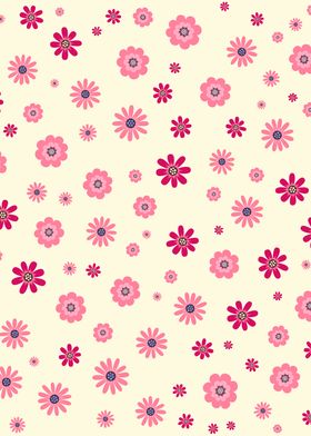 Pink and Red Floral Pattern