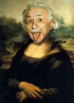 Einstein Mona Lisa meme