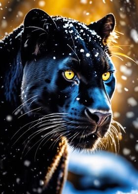 Black Panther in Snow