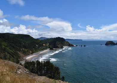 Coastal Landscape with Sandy Beach