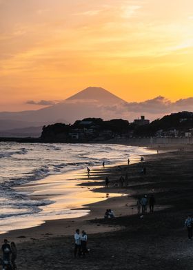 Mount Fuji Sunset Beach