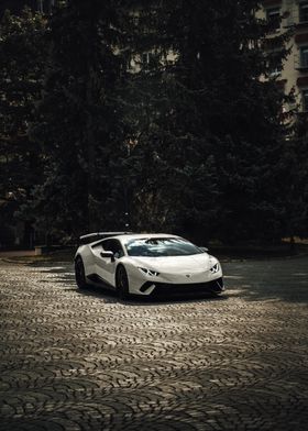 White Lamborghini