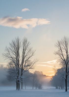 Winter Sunrise Landscape