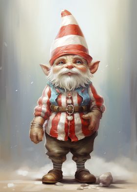 Smiling Gnome Illustration