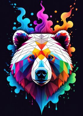 Geometric Bear Art