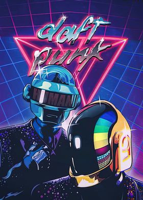 Daft Punk Retro Art