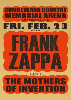 Frank Zappa Concert Poster