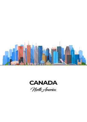 Canada Skyline Illustration