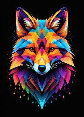 Geometric Fox Art