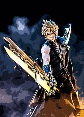 Cloud Strife with Buster Sword