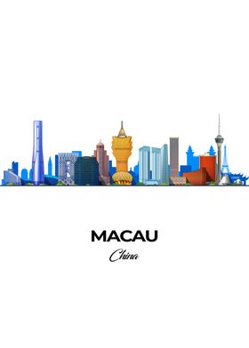 Macau Skyline Illustration