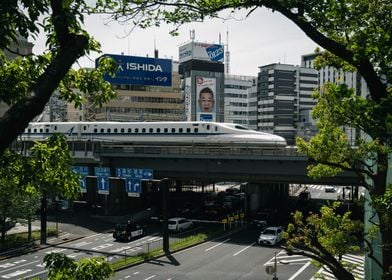 Shinkansen Train in Tokyo