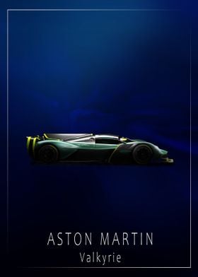 Aston Martin Valkyrie Race Car Poster