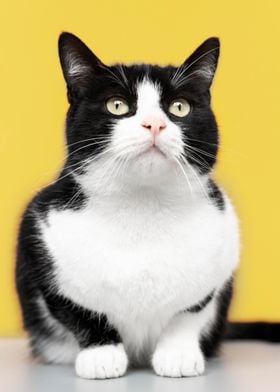 Black and White Cat Portrait