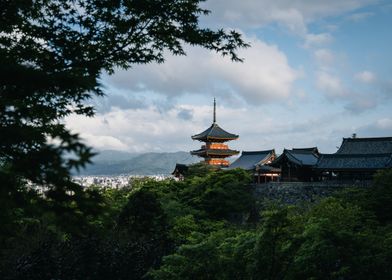 Japanese Pagoda Landscape