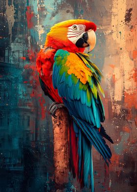 Colorful Parrot Painting