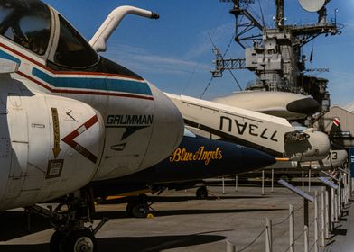 United States Fighter Jets on Aircraft Carrier