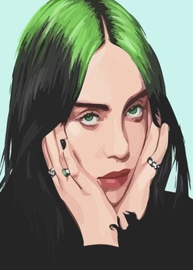 Billie Eilish Digital Portrait