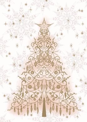 Ornate Gold Christmas Tree