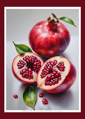 Pomegranate Still Life Poster