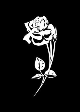 White Rose Silhouette