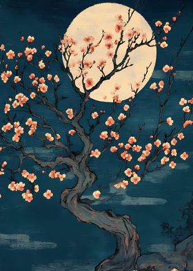 Cherry Blossom and Moon