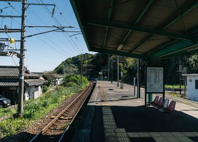 Empty Train Station Platform