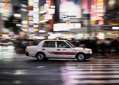 Tokyo Taxi at Night