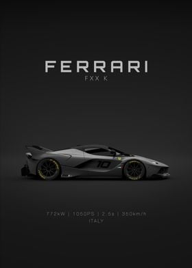 Grey 2015 Ferrari FXX K - Specs