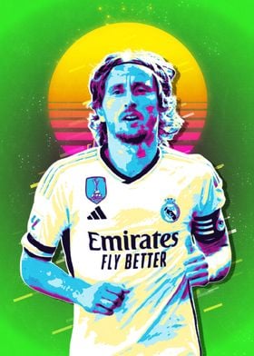 Luka Modric Retro Art