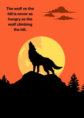 Wolf Howling at the Moon