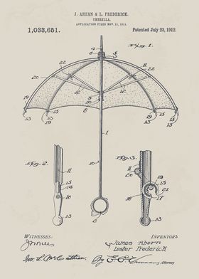 Umbrella Patent Illustration