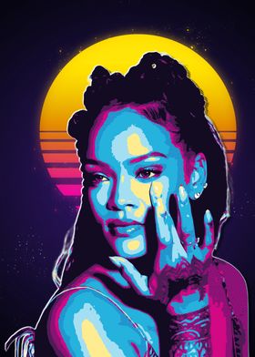 Rihanna Retro Pop Art