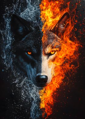 Fire and Water Wolf