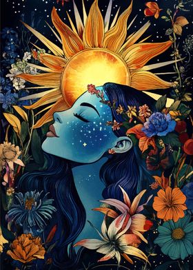 Sun &amp; Flower Woman