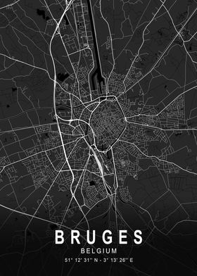 Bruges Dark City Map