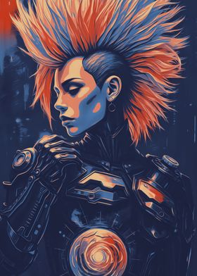 Cyberpunk Female Warrior