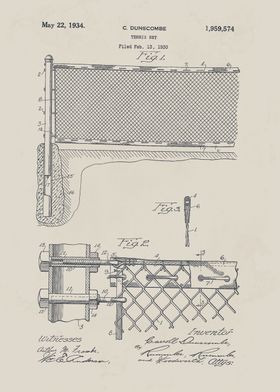 Tennis Fence Patent