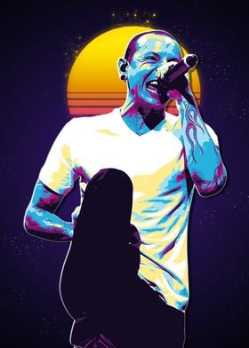 Chester Bennington 80s Retro