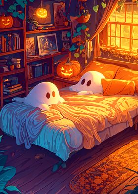 Cozy Halloween Bedroom