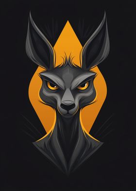 Black Kangaroo Illustration