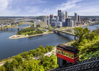 Pittsburgh Skyline with Duquesne Incline