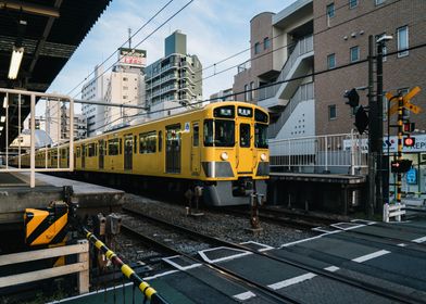 Yellow Train at Station