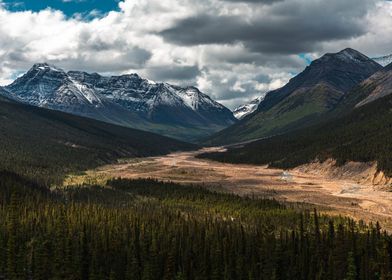 Mountain Valley Landscape Off The Alcan Highway