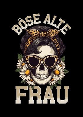 Böse Alte Frau Skull