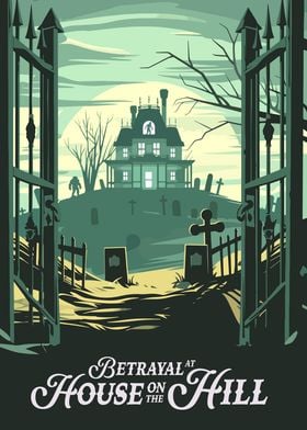 Betrayal at House on the Hill Board Game Inspired Illustration Poster