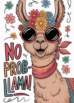 No Prob-Llama! Llama Illustration