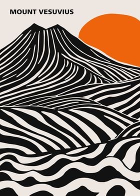 Mount Vesuvius Abstract Art