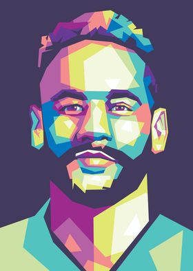 Man with Beard in Pop Art Style